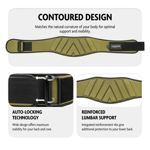 Cross-phù hợp với cử tạ mềm bọt đệm Neoprene vành đai deadlifting đào tạo có thể điều chỉnh trở lại hỗ trợ 6 "rộng Neoprene phòng tập thể dục vành đai - Product Image 4