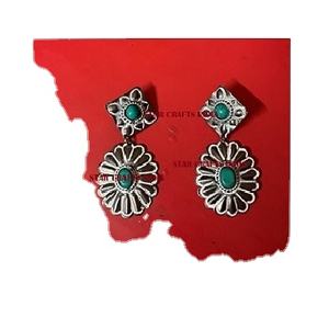 Boucles d'oreilles en métal de haute qualité élégantes de Noël de mariage à la mode avec de belles boucles d'oreilles de bijoux pour femmes en pierre - Product Image 1