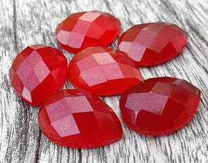 Cabujón en forma de pera suelto de ónix rojo Natural de marca Lavira de alta calidad, parte posterior plana calibrada, certificado por terceros, 9mm, 14mm, 20mm - Product Image 1