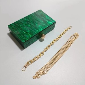 Vente chaude Date Tokyo Acétate Résine Embrayage LF Crafts 'Lucite Shell Sac De Soirée À La Mode Lady Style Décoratif Sangles Fermoir - Product Image 5