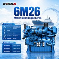 Offre Spéciale Moteur Diesel Marin Weichai Série 6M26 4 Temps 6 Cylindres pour Bateaux de Pêche et Navires de Charge
