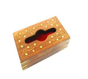 Boîte à mouchoirs en bois faite à la main vert Vintage de qualité supérieure porte-serviettes de taille personnalisée pour le stockage de serviettes fantaisie décoratif pour la maison - Product Image 5