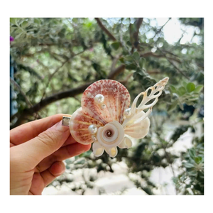 SeaShell <b>Hair</b> Clip Mermaidcore Fashion Girls SeaShell <b>Hair</b> Clip For Summer Outfit Beach Look Cute Ocean Style <b>Accessory</b> - Product Image 3