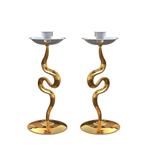 <b>Set</b> of 3 Antique Aluminum <b>Candle</b> Holders Custom Print Wedding Party Decoration and Most Precious Indian <b>Gift</b> for Suppliers - Product Image 5