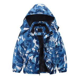 Veste d'université pour enfants avec capuche amovible et poignets rayés - Product Image 4