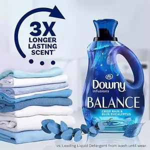 Downy Infusionen Wäschedecke-Weichmacher flüssig, STABL, knackiger Regen und blauer Eucaliptik, 101 fl oz