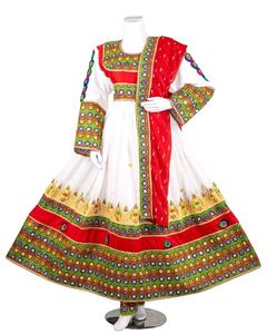 ชุด Kuchi อัฟกานิสถานผ้าคอตตอน,ชุดกระโปรงเกาหลีวินเทจ - Product Image 4