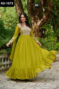 Nouveau Designer Star Georgette Anarkali Style Prêt à Porter Fantaisie Robes avec Dupatta à Bas Prix Mariage et Festival Porter Costume - Product Image 4
