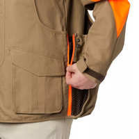 Veste de chasse en montagne personnalisée pour hommes en tissu imperméable durable de grande taille avec fermeture à glissière coupe-vent imprimé pour l'hiver et l'extérieur