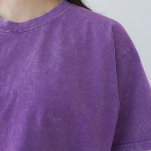 Suave transpirable comodidad elegante y relajado lavado ácido personalizado al por mayor de alta calidad transpirable camisetas para mujeres - Product Image 4