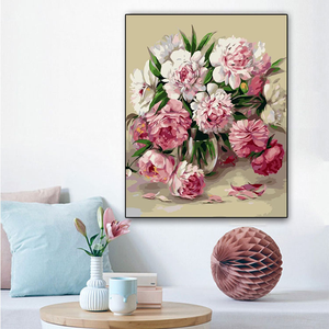 Peinture par numéros DIY, <span class=keywords><strong>bouquet</strong></span> <span class=keywords><strong>de</strong></span> <span class=keywords><strong>fleurs</strong></span>, <span class=keywords><strong>peintures</strong></span> personnalisées par numéros - Product Image 3