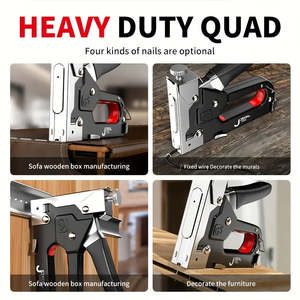 Pistola de Clavos y Grapadora Manual Oasis de Alta Resistencia Cuatro en Uno, 1 Unidad con Bloqueo de Seguridad, No Requiere Electricidad - Para Clavos T/U/I/P de Bricolaje - Product Image 5