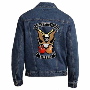 Chaqueta vaquera azul de gran tamaño 2024 para mujer, ropa de bicicleta para mujer con botón, abrigo corto de longitud corta - Product Image 2