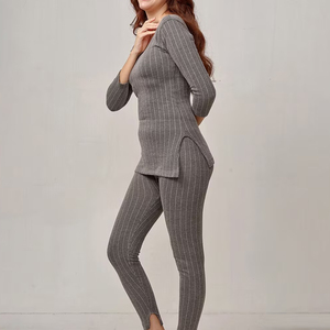 Heavy Duty Gym Workout Wear <b>Women</b> <b>Thermal</b> Suits / 100% Cotton Material Made <b>Women</b> <b>Thermal</b> Suits - Product Image 4