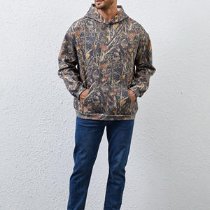 Sweat à capuche unisexe en coton et polyester imprimé jungle camouflage, streetwear d'hiver, style décontracté hip-hop, sweat à capuche pour homme pour adulte - Product Image 5