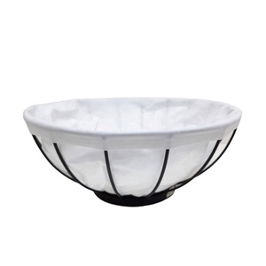 Antique DESIGN Cloth Iron & Wood Round <b>Basket</b> Mango Black Colour Wood <b>Bread</b> <b>Basket</b> and Fruit <b>Basket</b> Storage - Product Image 1