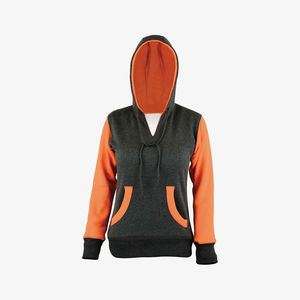 Sudadera con capucha de algodón de Punto ligero para mujer del fabricante OEM, ropa de calle Coreana de gran tamaño, deporte bordado con logotipo personalizado - Product Image 4