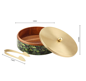 Casserole en bois la plus vendue avec couvercle en métal personnalisé exigeant et chauffe-plats de table pour le dîner à prix abordable - Product Image 2