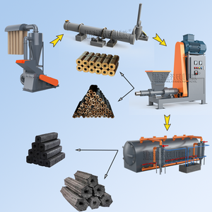 Machine à fabriquer du charbon de bois Briquettes de biomasse Machines à briquettes neuves et d'occasion Poudre de charbon Sciure de bois Extrusion de bois Ligne de production - Product Image 2