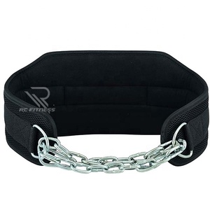 Upgraded Adjustable Steel Chain & Rubber Weight Lifting Gym Fitness <b>Exercise</b> Equipment Deep Belt Pull Weightlifting Dipping Belt - Product Image 4