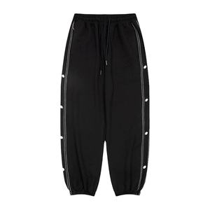 Men's Loose Sweatpants Side Buttons Casual Workout <b>Pants</b> Trousers Gym Streetwear Tearaway Fleece Jogger <b>Pant</b> - Product Image 2