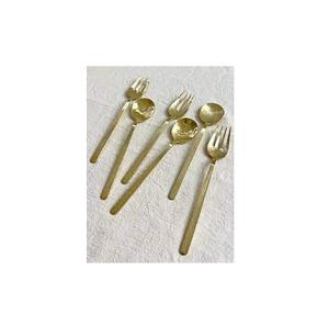 Brass <b>Gold</b> <b>Spoon</b> Fork Flatware Cutlery Dinner Ware Set for Home Restaurant Home Fork Knife <b>Spoon</b> Set Customized Design and Sale - Product Image 1