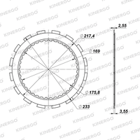 Plaque de friction FHK01V5 pour Hyundai / Kia A6LF1, A6LF2, A6LF3 (embrayage captif)
