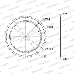 Disco de Fricción FHK01V5 para Hyundai / Kia A6LF1, A6LF2, A6LF3 (Embrague Captivo) - Product Image 2