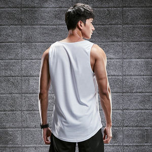Top venta al por mayor logotipo personalizado Running Singlet Muscle Athletic camisas sin mangas Fitness Wear Workout Men Gym Tank Top para hombres - Product Image 2