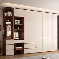 Armoire en bois moderne personnalisable avec bureau, coiffeuse et armoire de rangement pour chambre d'appartement