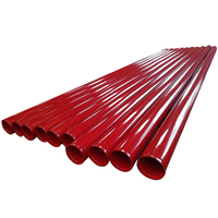 Livraison rapide, tuyaux en acier ignifugés roulets à chaud ASTM A53/A795 de 1 à 10 pouces, revêtement en poudre époxy rouge, approuvés UL FM, pour système d'incendie à gicleurs