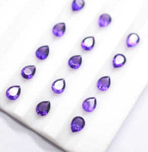 Pierres précieuses en améthyste naturelle, facettées en forme de poire, calibrées, tailles pour la fabrication de bijoux, pierres en vrac, 4x3 mm, améthyste africaine facettée en forme de poire - Product Image 1