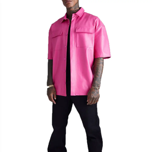 Camisa de cuero de primera calidad para hombre, Material duradero, transpirable y cómodo, último estilo para exteriores/ropa informal para otoño - Product Image 5