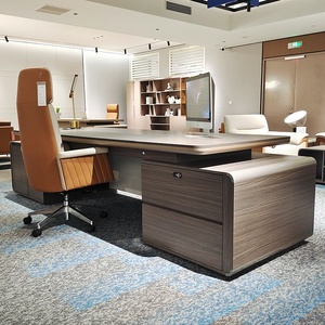 Commercial L Shaped Boss Table <b>Large</b> Wooden Manager <b>Desk</b> Modern Office Furniture Executive Workstation Luxury Design - Product Image 2