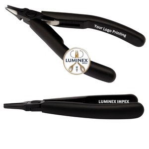 Precio con envío Alicates de punta plana de acero inoxidable Lindstrom 7490 de 120mm con mango de dos componentes para trabajos de joyería (negro) - Product Image 2