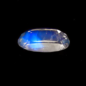 Pierre de lune arc-en-ciel naturelle de qualité AAA, pierres précieuses en vrac de taille ovale à facettes bleues de feu pour la fabrication de bijoux - Product Image 2