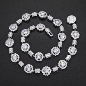 Hermoso collar y pulsera de cadena de eslabones de mezcla de diamante de moissanita, joyería personalizada, joyería de Hip Hop, el mejor regalo para hombres - Product Image 5