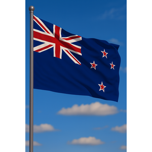 Custom 3x5ft New Zealand Outdoor Flag Digital Printing Nylon <b>Banner</b> with Aluminum Pole Personalized Logo - Product Image 2