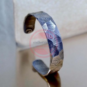 Damascus Steel Adjustable Bracelet Hand <b>Forged</b> Damascus Bracelet - Product Image 5