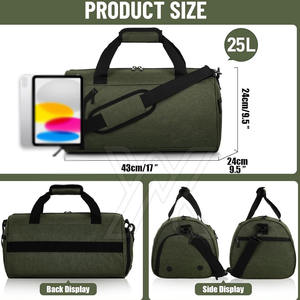 กระเป๋าหนังดัฟเฟิลกระเป๋าเดินทาง - Product Image 5