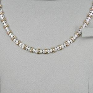 Collar de Cadena Clásica de Tenis de Oro Sólido de 14K de 3mm con Una Sola Hilera, Joyería Fina Hecha a Medida, Collar de Una Sola Hilera con Diamantes Naturales VS - Product Image 3