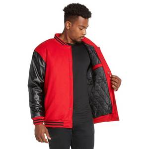 Chaquetas Varsity Hechas a Medida, Chaqueta Letterman de Alta Calidad con Cuerpo de Lana y Mangas de Cuero Genuino, Logos Bordados - Product Image 4