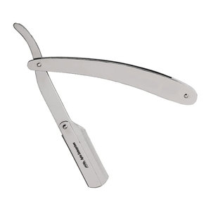 Barbers Silver Pliant Rasoir Léger 65g Coupe Gorge Rasoir Droit avec Manche En Métal Salon Coupe De Cheveux Rasage - Product Image 3