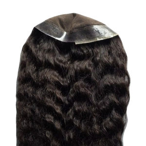 Topper de Cabello Humano Remy 100% con Ondas Profundas y Monofilamento para Mujer, Cabello Taz BD Importado de Bangladés - Product Image 3