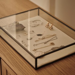 Elegante caja de exhibición de joyería minimalista a base de lino organizador de joyas o caja para regalo - Product Image 6