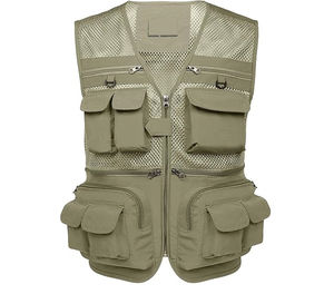 เสื้อกั๊กฟิตเนสผู้ชายแบบสั่งทำพิเศษ สไตล์ลำลองล่าสุด ผ้าโพลีเอสเตอร์ 100% ระบายอากาศได้ดี มีกระเป๋าหลายช่อง - Product Image 6