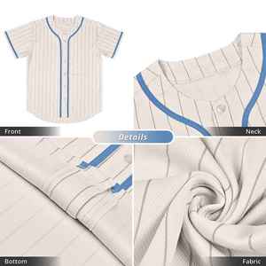 Ensembles de maillots de baseball personnalisés OEM avec tissu 100% polyester, doux et respirant, parfaits pour l'entraînement sportif et les tenues décontractées - Product Image 3