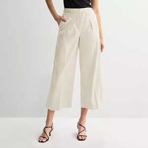 กางเกงเอวลอยกว้างผูกเชือกสำหรับผู้หญิง | pantalones anchos cortos CON cintura ajable Para mujer - Product Image 2