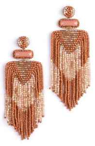 Meilleur ton à la mode nouvelle mode carnaval perles de riz brodé à la main conception de luxe unisexe boucles d'oreilles de l'Inde - Product Image 3