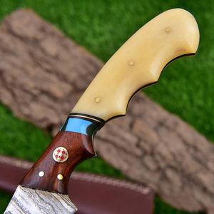 Couteaux à filet en acier Damas pour la transformation du poisson, lame faite à la main, couteaux de cuisine tranchants, manche en bois, écologiques, durables - Product Image 4